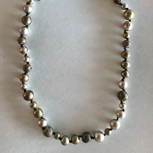 Sigrid Olsen Chrome Bronze Silver Beads Necklace